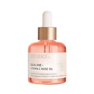 BIOSSANCE Squalane Vitamin C Rose Advanced Facial Oil serum Brightening, Firming